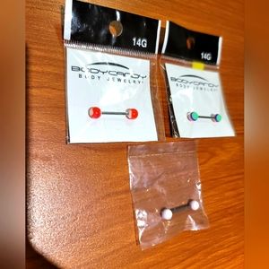 Body Candy 14 gauge tounge rings (3)